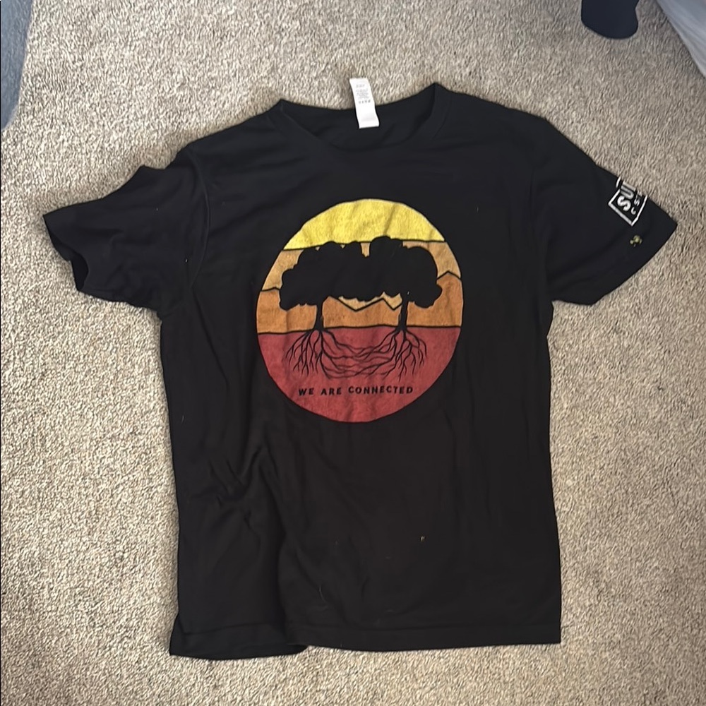 Black T-Shirt with Tree Graphic